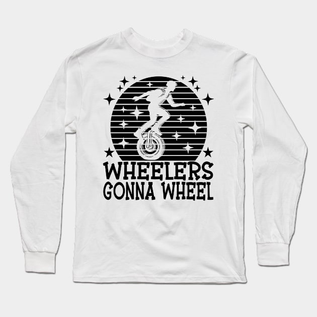 Vintage Electric Unicycle Tee For EUC Lovers Cute Monowheel Long Sleeve T-Shirt by hello world